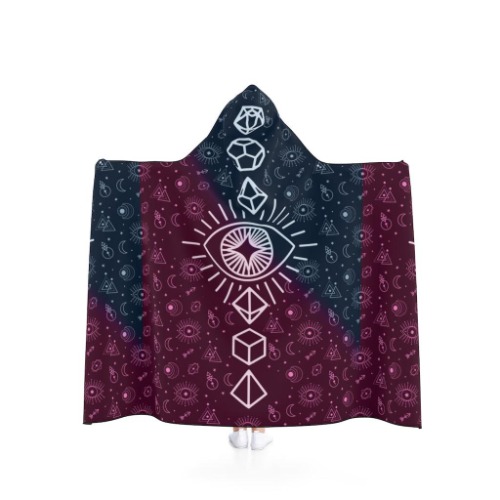 Tarot Polyhedral Hooded Blanket - 50" × 40"
