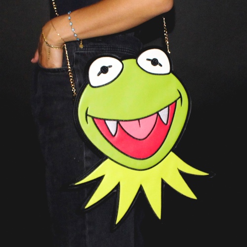 Vampire Kermit the Frog Crossbody Purse | O/S / Green