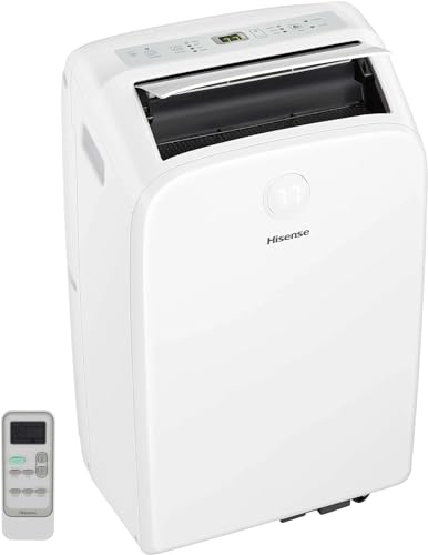 Hisense Smart SACC 8,000 BTU Dual Hose Portable Air Conditioner with Heat Pump, 4-modes (Cool, Heat, Fan, Dehumidifier) WiFi, Remote, Up to 550 sq. ft., AP55023HR1GD White - (Renewed)