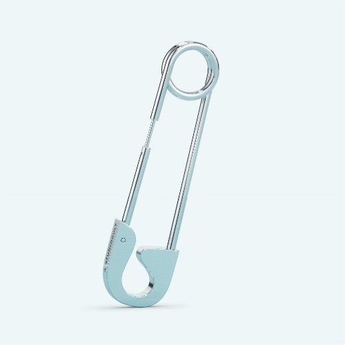 Oversized Safety Pin Earring - Silver / Pair