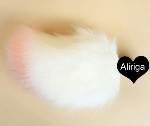 Pink + White Bunny Tail