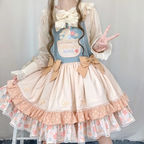 Spring Duckling Lolita Dress - Dress Only / S