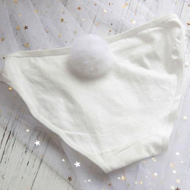 Bunny Tail Undies - White