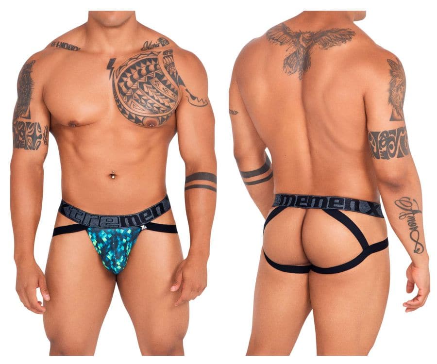Xtremen 91130 Printed Jockstrap - Royal / M