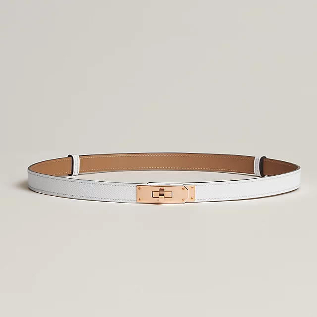 Hermes - Kelly 18 belt - Blanc