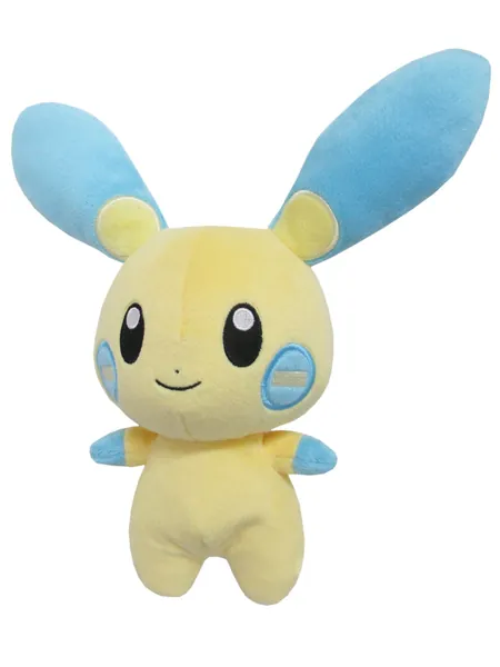 Sanei Pokemon All Star Series - PP70 - Minun Stuffed Plush, Yellow, Blue, 6.5" - 