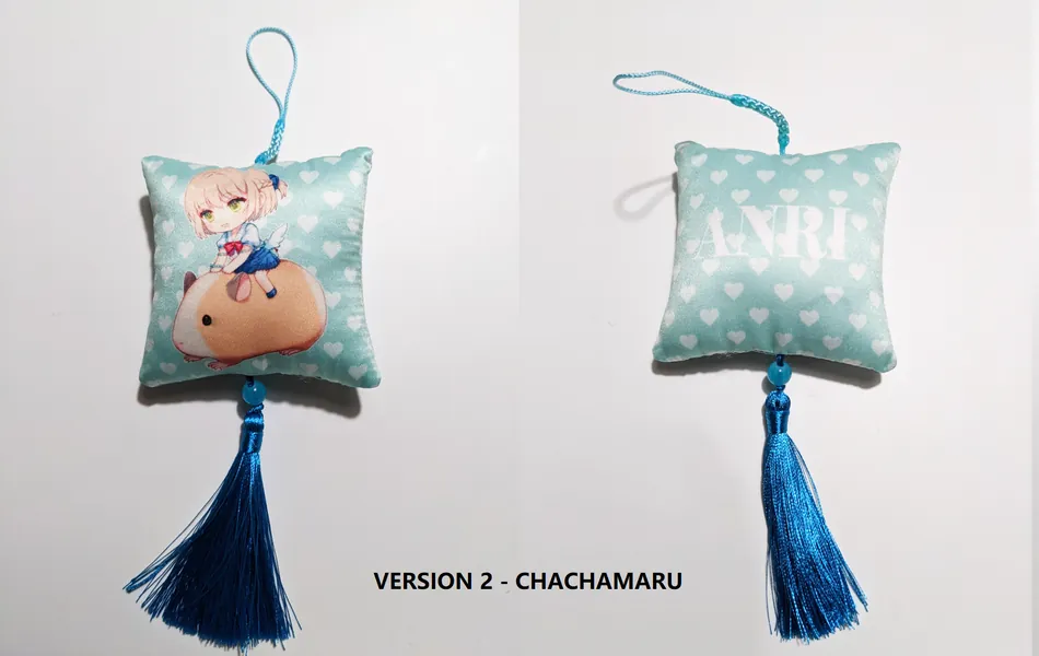 Synthesizer V ANRI Stuffed Mini Pillow Tassel Charm | 2 - Chachamaru