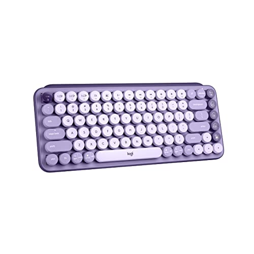 Logitech POP Keys Mechanical Wireless Keyboard with Customizable Emoji Keys, Durable Compact Design, Bluetooth or USB Connectivity, Multi-Device, OS Compatible - Cosmos - Cosmos - POP Keys
