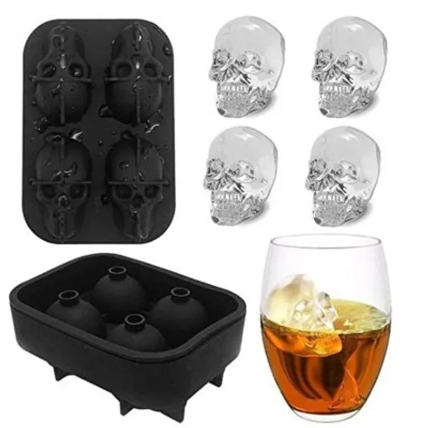 Máquina de cubos de gelo forma de crânio