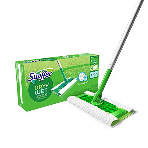Swiffer Sweeper 2-in-1 Mops for Floor Cleaning, Dry and Wet Multi Surface Floor Cleaner, Sweeping and Mopping Starter Kit, Includes 1 Mop + 19 Refills, 20 Piece Set - 20 Piece Set - Mop