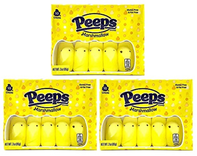 Easter Peeps Peeps Yellow Marshmallow Chicks Easter Candy (Pack of 3), 10 Count