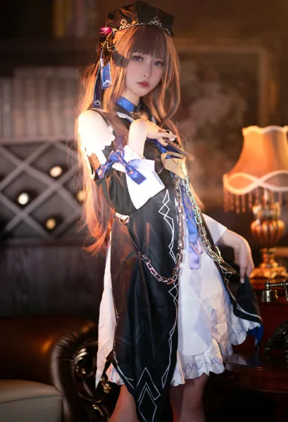 Honkai: Star Rail Herta Cosplay Costume Dress and Jacket with Hat and Choker