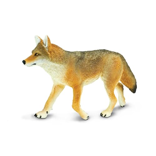 Safari Ltd. Coyote Toy Figurine - Detailed 6.5" Plastic Model Figure - Fun Educational Play Toy for Boys, Girls & Kids Ages 1+