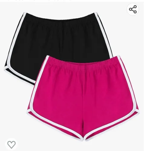 URATOT 2 Pack Cotton Sport Shorts Yoga Dance Short Pants Summer Athletic Shorts at Amazon Women’s Clothing store