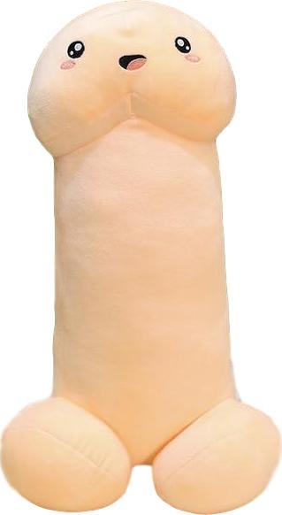 Giant Erect D Pillows (8 VARIANTS, 4 SIZES) - Beige (Happy) / 35" / 90 cm
