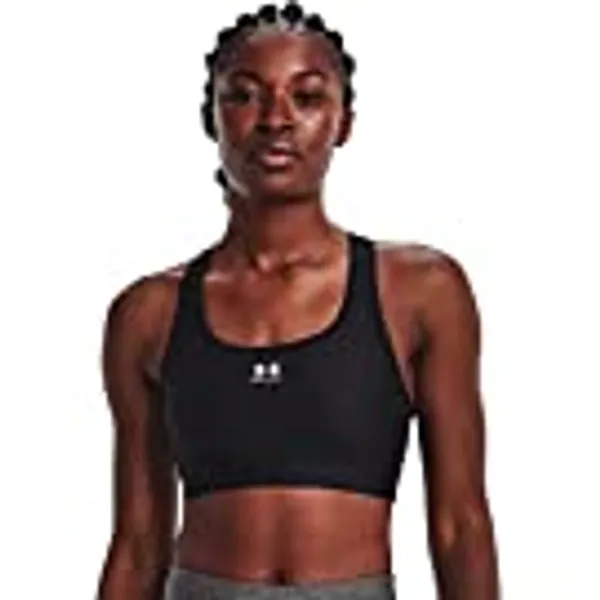 Under Armour HG Armour Mid Padless Sujetador Relleno con Tejido Heatgear, Top Deportivo Transpirable y Flexible para Mujer