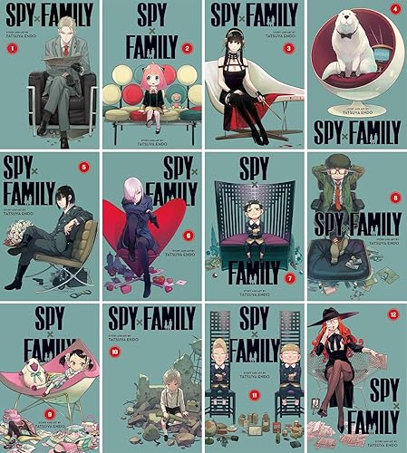 Spy x Family Series, Vol. 1-12. Set of 12 Books by Tatsuya Endo