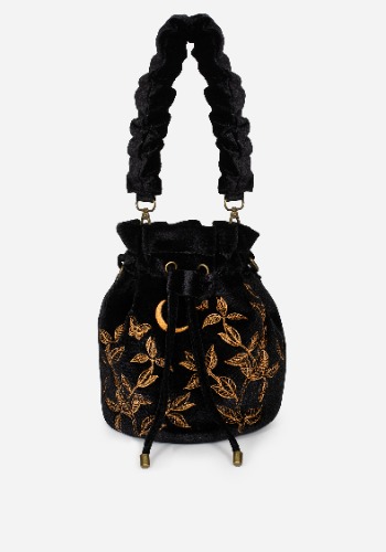 Instar Butterfly Embroidered Bucket Bag | Default Title