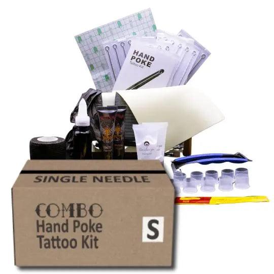 Stick and Poke COMBO Tattoo Kit - SMALL Box of 73 Hand Poke Tattooing Supplies | Default Title