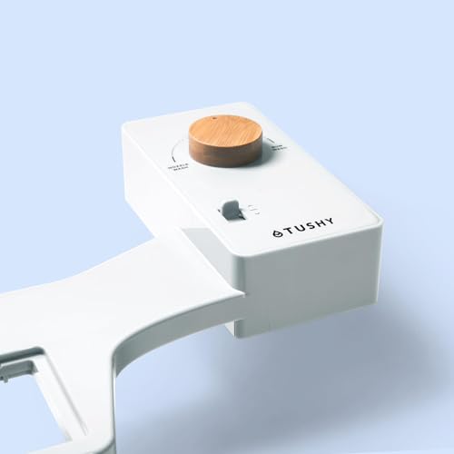 TUSHY Basic 2.0 Bidet Toilet Seat Attachment | A Non-Electric Self Cleaning Water Sprayer w/Adjustable Water Pressure Nozzle, Angle Control & Easy Home Installation (White/Bamboo) - White/Bamboo - Basic 2.0