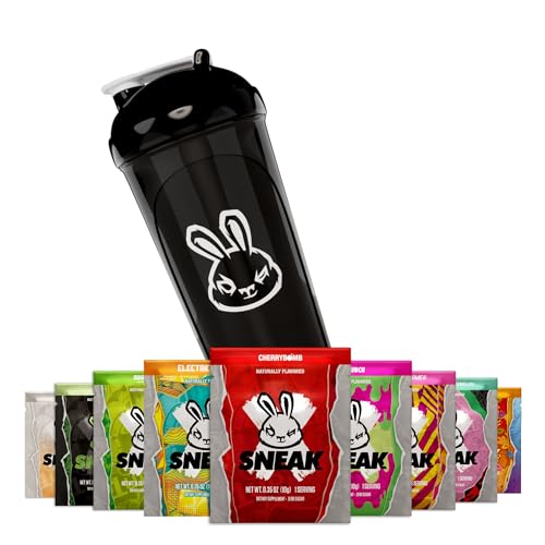 SNEAK | Starter Pack | Zero Sugar, Low-Calorie Energy Drink for Sustained Concentration & Focus | 9 Servings and the Monochrome Shaker - Monochrome Shaker