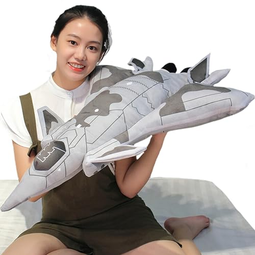 Beeyybuy 29 inch Airplane Model Plush with Blanket Warplane Stuffed Animal Toy Space Shuttle Airplane Plush Toy Airplane Decoration Warplane Sofa - Airplane
