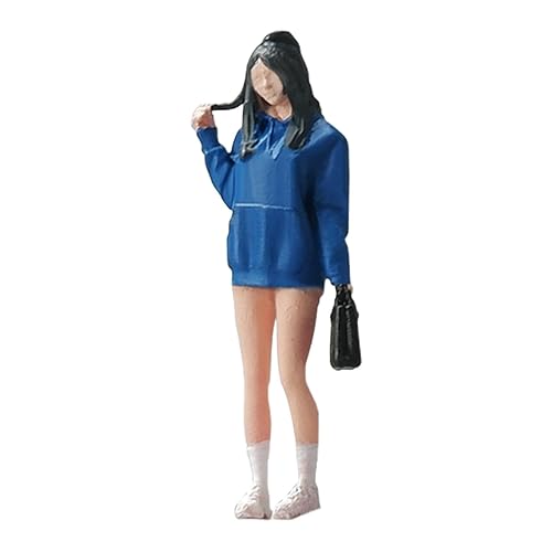 TWTCZOZ 1/64 Scale People Figure Simulation Girl Figure for Diorama Micro Landscapes