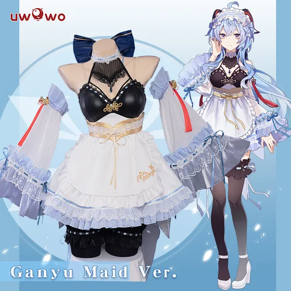 Exclusive Authorization Uwowo Game Genshin Impact Fanart Ganyu Maid Ver Cosplay Costume | L