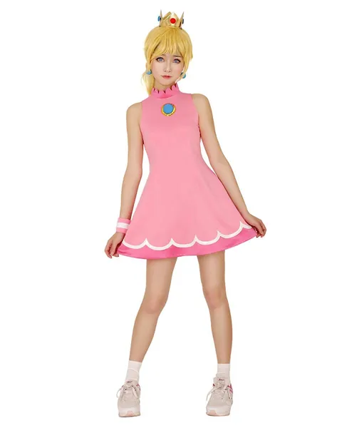 Miccostumes Women's Princess Tennis Dress Cosplay Costume with Crown - Small