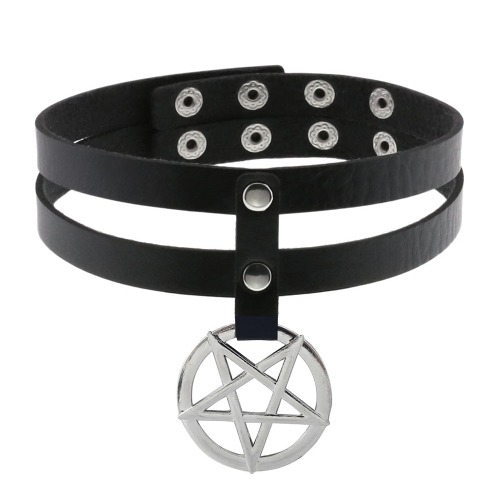 'Demon Land  'Black Goth Pentagram Choker