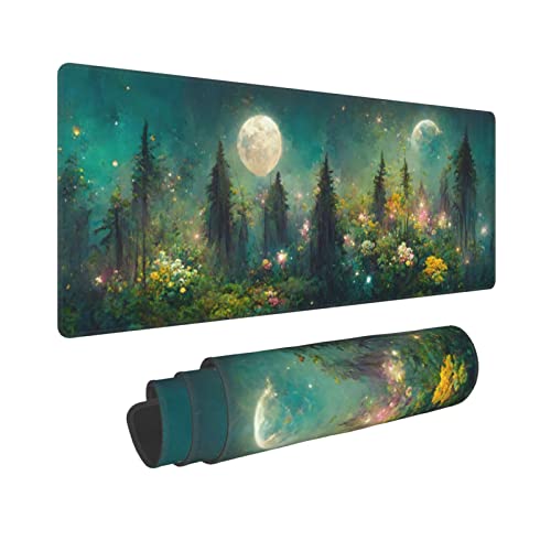 Forest and Moon Gaming Mouse Pad