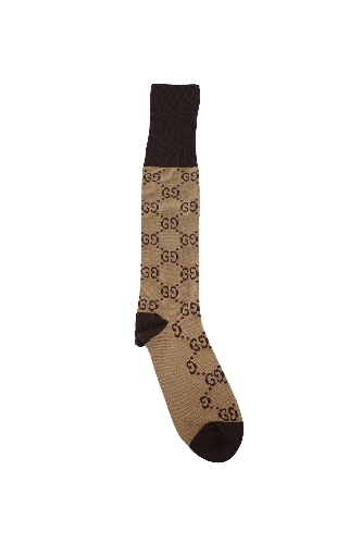 Socks Cotton Beige Ebony - L