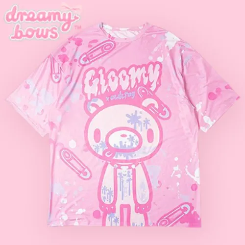 Gloomy Big Oversize T-Shirt Cutsew- Pastel Pink at Dreamy Bows