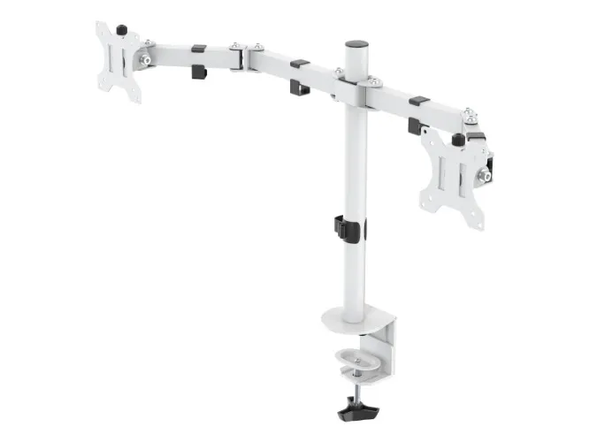 Deltaco Dual Monitor Desk Mount for 13"-32" screens - White