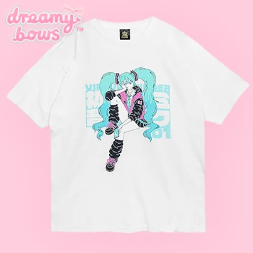Hatsune Miku T-Shirt - White at Dreamy Bows