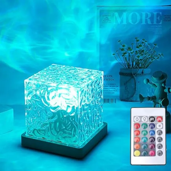 Ocean Galaxy Light Projector,16 Colors Midnight Aura Lamp with Touch Control Aurora Glow Lamp,3D Tesseract Lamp for Aurora Prism Lamp for Home Office Bar Restaurant Underwater Light Lamp