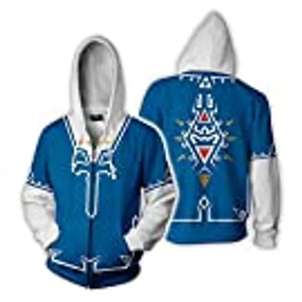 Zipper Sweatshirt Jacket Hoodies Cosplay Costume Unisex