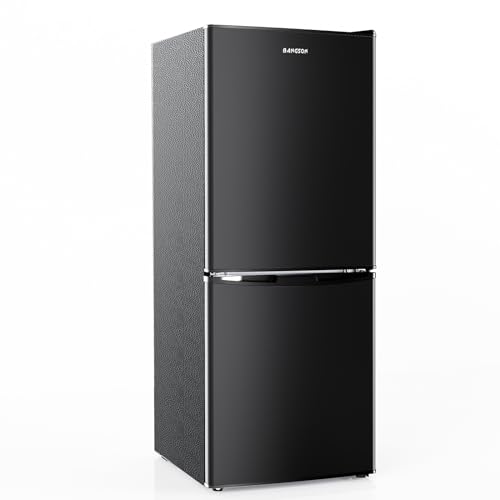 BANGSON Small Refrigerator with Freezer, 4.0 Cu.Ft, Small Fridge with Freezer, 2 Door, with Bottom Freezer, Compact Refrigerator for Apartment Bedroom Dorm and Office, Black - 4.0 Cu.Ft - Black(bottom freezer)