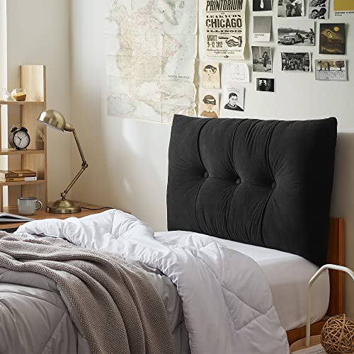 DormCo Rainha - Plush Tufted College Headboard - Black