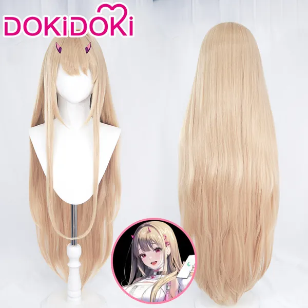 DokiDoki Game GODDESS OF VICTORY: NIKKE  Cosplay Viper Wig Long Straight Linen Gold Wig