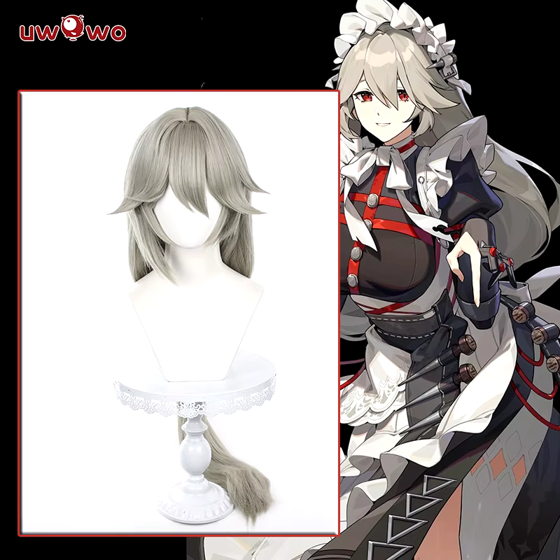 Zenless Zone Zero/ZZZ Rina Alexandrina vestito da cameriera parrucca Cosplay capelli lunghi capelli grigi - AliExpress 200000532