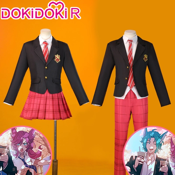 DokiDoki-R Game League of Legends Cosplay Xayah / Akali / Sona / Kaisa / Rell / Ekko Cosplay Wig Star Guardian Uniform