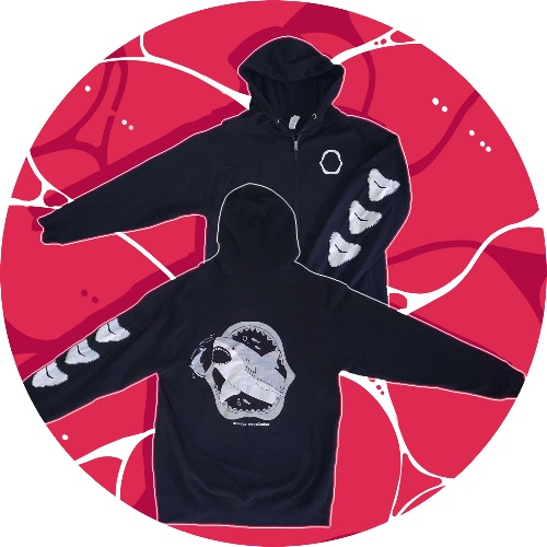 Megalodon Zip-Up Hoodie - Medium