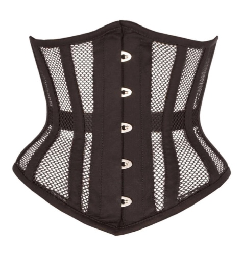 Mesh Underbust Corset (BLACK)