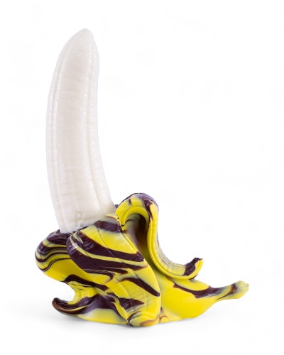 Banana Novelty Fruit Dildo - S / Medium / Banana Split