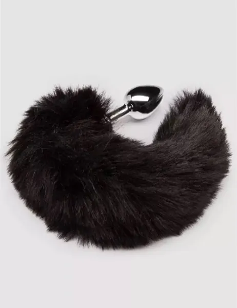 DOMINIX Deluxe Stainless Steel Medium Faux Fur Animal Tail Butt Plug