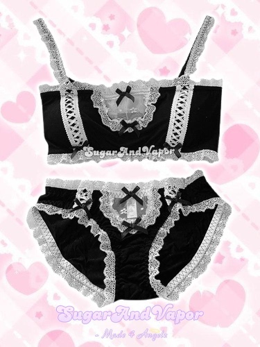Lolita Maid Black Lingerie Set | Black / 70ABC-75AB