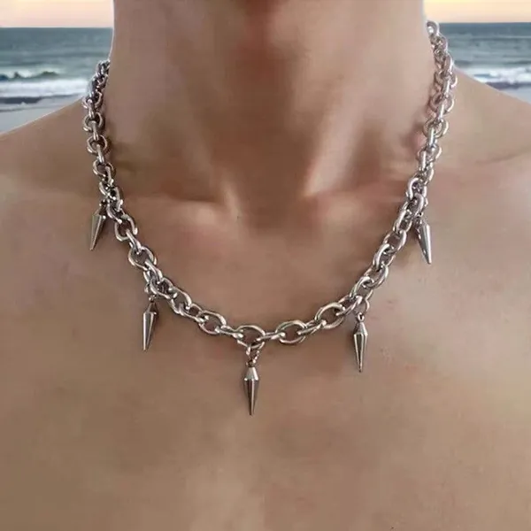 Gothic Punk Rivet Necklace, Rivet Necklace, Punk Necklace, Spike Necklace, Gothic Necklace, Choker Necklace, Mens Necklace