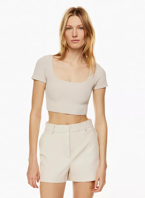 sculpt knit squareneck top