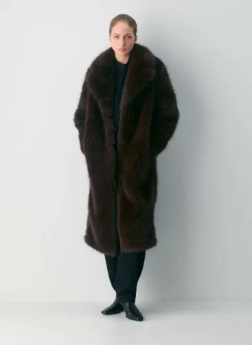 Aritzia Cortina Coat Artic Faux Fur 